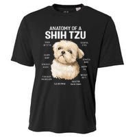 Dogs 365 Anatomy of a Shih Tzu Dog Funny Gift Cooling Performance Crew T-Shirt