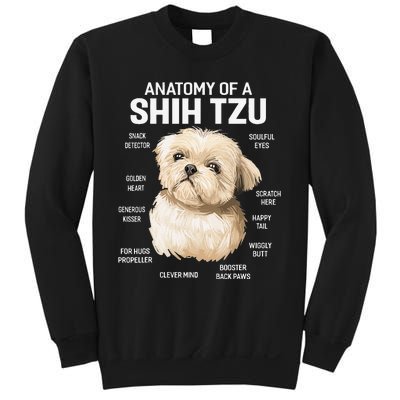 Dogs 365 Anatomy of a Shih Tzu Dog Funny Gift Sweatshirt