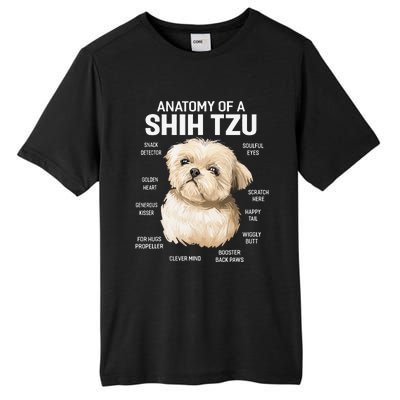 Dogs 365 Anatomy of a Shih Tzu Dog Funny Gift Tall Fusion ChromaSoft Performance T-Shirt