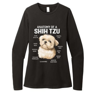 Dogs 365 Anatomy of a Shih Tzu Dog Funny Gift Womens CVC Long Sleeve Shirt