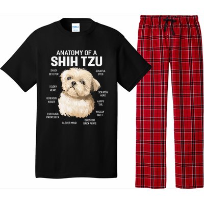 Dogs 365 Anatomy of a Shih Tzu Dog Funny Gift Pajama Set