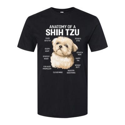 Dogs 365 Anatomy of a Shih Tzu Dog Funny Gift Softstyle CVC T-Shirt