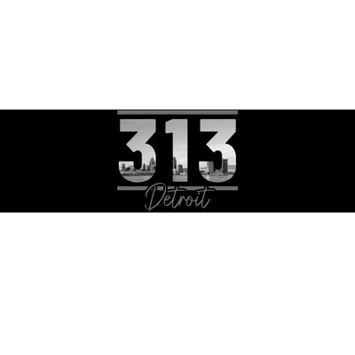 Detroit 313 Area Code Skyline Michigan Bumper Sticker