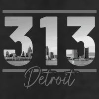 Detroit 313 Area Code Skyline Michigan Golf Towel