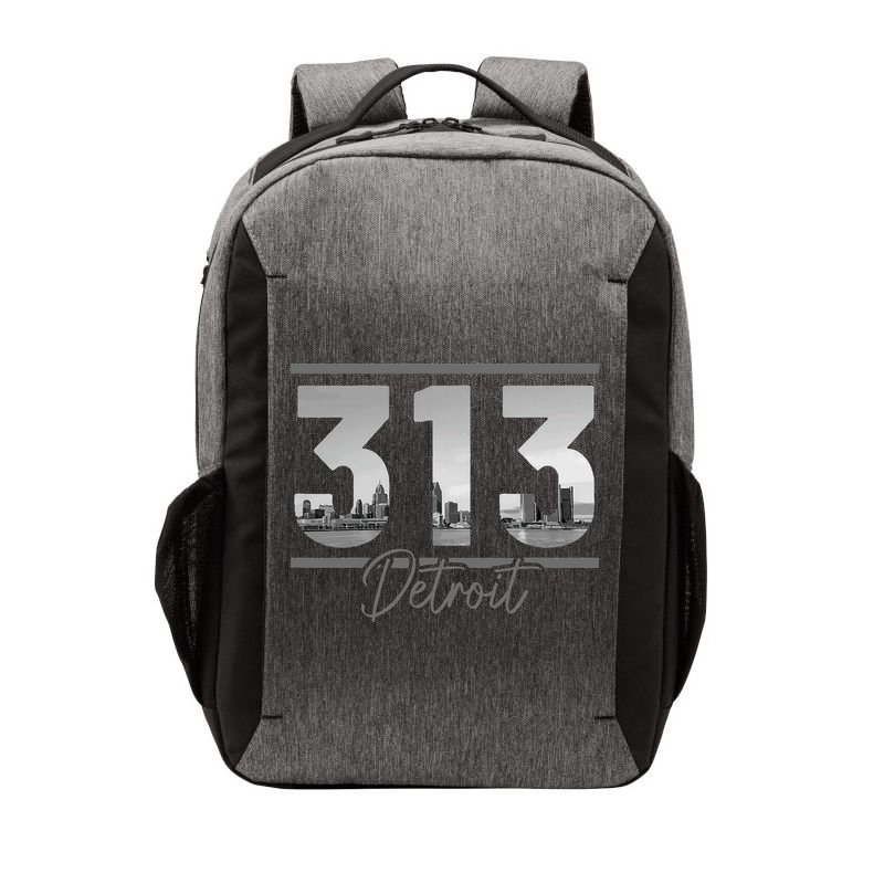 Detroit 313 Area Code Skyline Michigan Vector Backpack