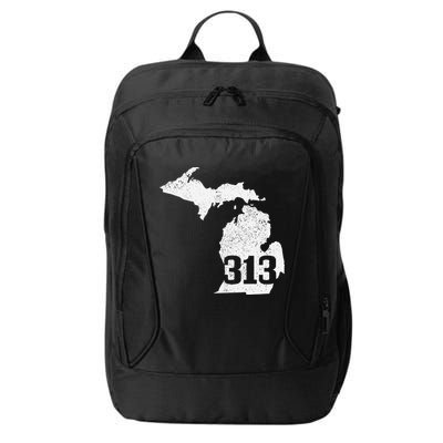 Detroit 313 Area Code Michigan Map State Pride Vintage City Backpack