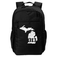 Detroit 313 Area Code Michigan Map State Pride Vintage Backpack