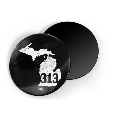 Detroit 313 Area Code Michigan Map State Pride Vintage Magnet