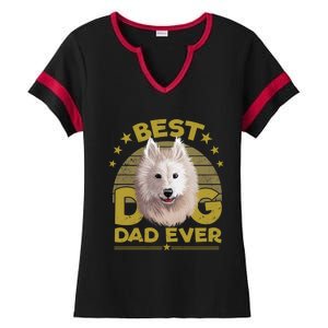 Dogs 365 Best Samoyed Dog Dad Ever Gift Gift Ladies Halftime Notch Neck Tee