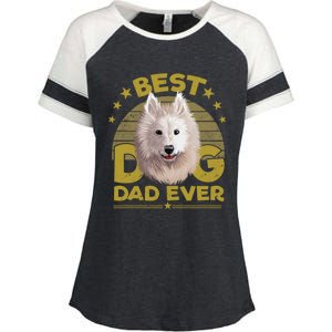 Dogs 365 Best Samoyed Dog Dad Ever Gift Gift Enza Ladies Jersey Colorblock Tee