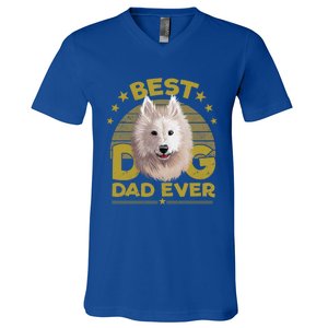 Dogs 365 Best Samoyed Dog Dad Ever Gift Gift V-Neck T-Shirt