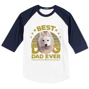 Dogs 365 Best Samoyed Dog Dad Ever Gift Gift Baseball Sleeve Shirt