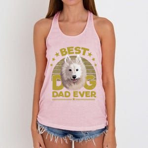 Dogs 365 Best Samoyed Dog Dad Ever Gift Gift Women's Knotted Racerback Tank