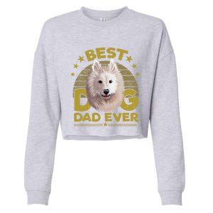 Dogs 365 Best Samoyed Dog Dad Ever Gift Gift Cropped Pullover Crew