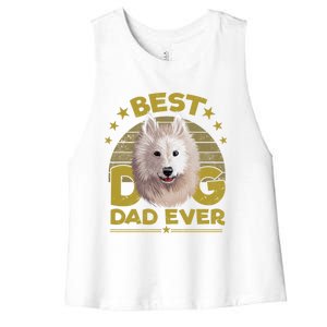 Dogs 365 Best Samoyed Dog Dad Ever Gift Gift Women's Racerback Cropped Tank