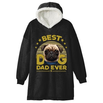 Dogs 365 Best Pug Dog Dad Ever Gift Hooded Wearable Blanket