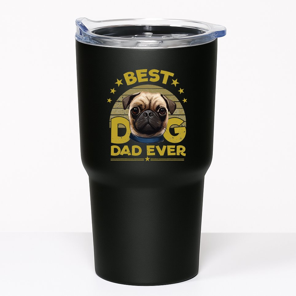 Dogs 365 Best Pug Dog Dad Ever Gift Tumbler