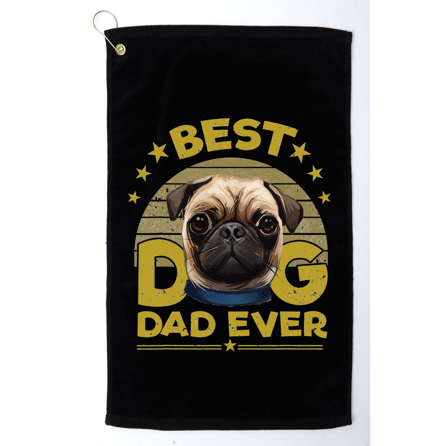Dogs 365 Best Pug Dog Dad Ever Gift Golf Towel