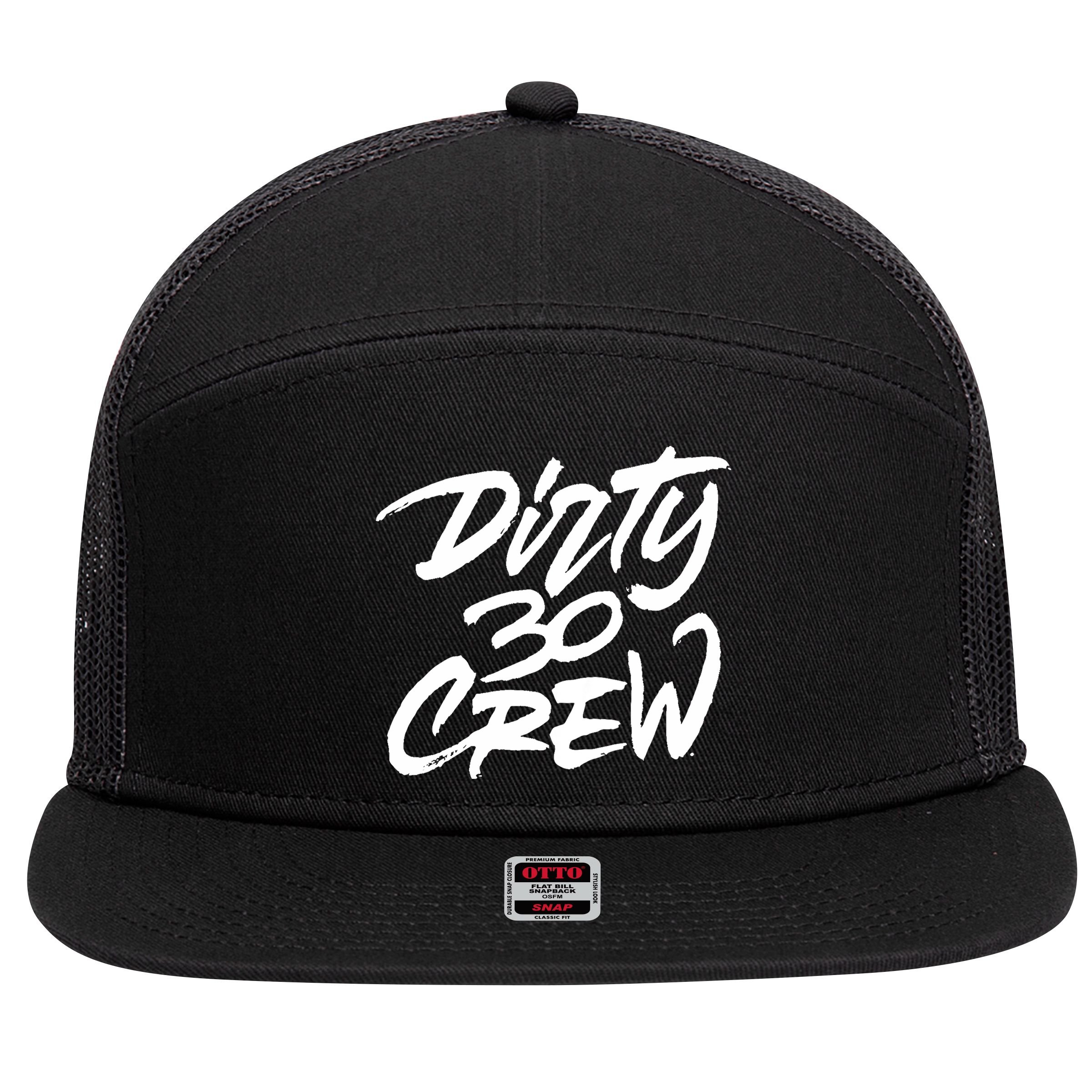 Dirty 30 Crew Birthday Party 7 Panel Mesh Trucker Snapback Hat