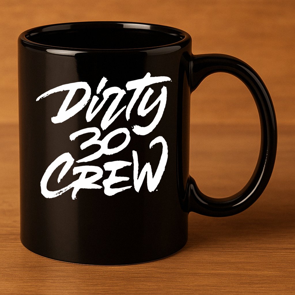 Dirty 30 Crew Birthday Party 11oz C Handle Ceramic Mug
