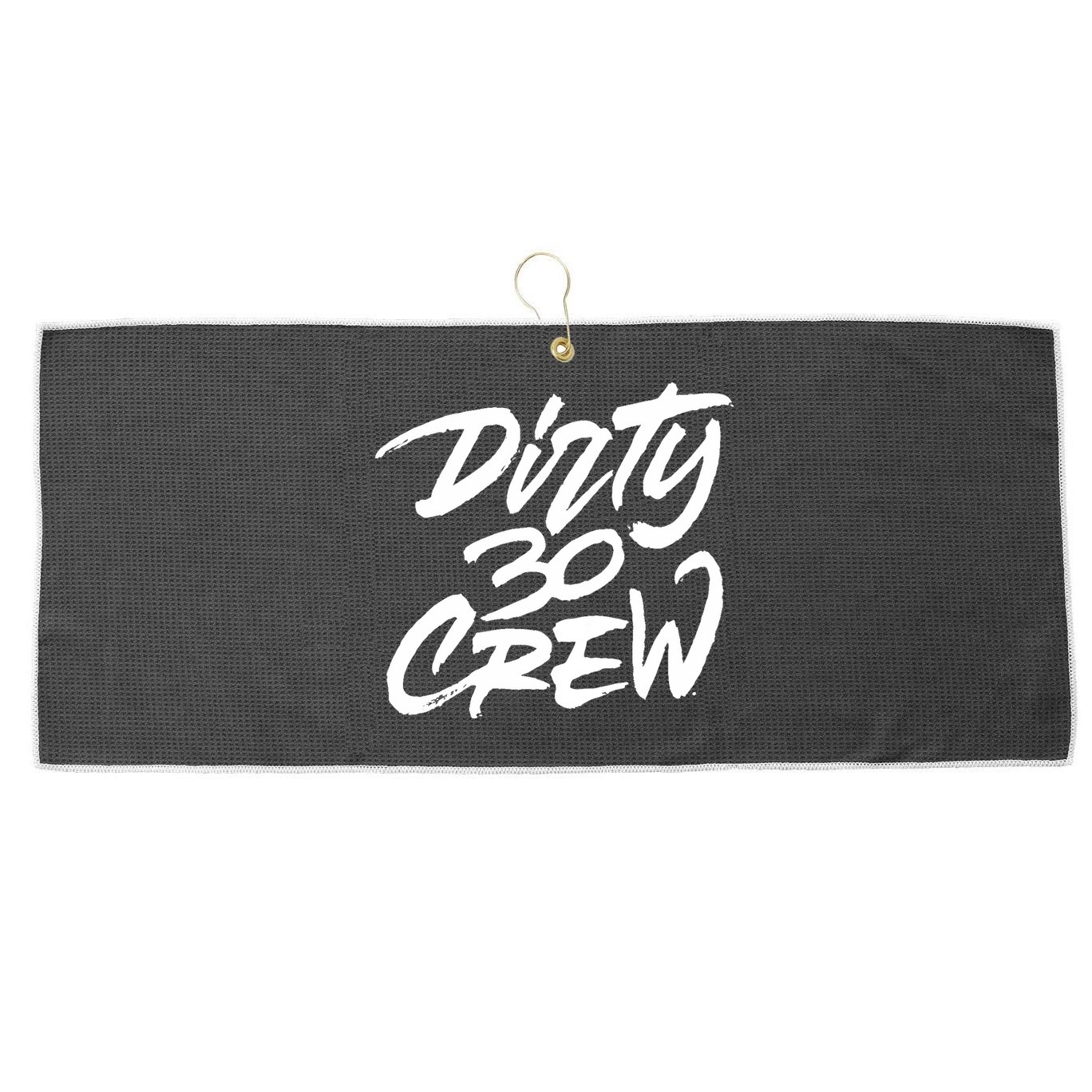 Dirty 30 Crew Birthday Party Large Microfiber Waffle Golf Towel