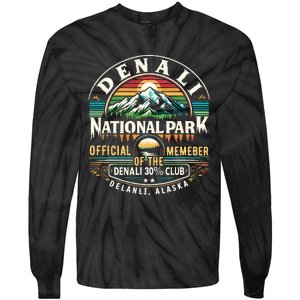 Denali 30 Club Alaska National Park Souvenir Tie-Dye Long Sleeve Shirt