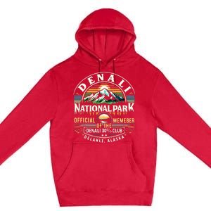 Denali 30 Club Alaska National Park Souvenir Premium Pullover Hoodie