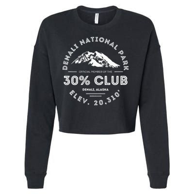 Denali 30 Club Alaska National Park Souvenir Cropped Pullover Crew