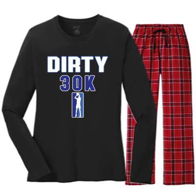 Dirk 30k Dirty 30 Basketball 30000 Points Women's Long Sleeve Flannel Pajama Set 