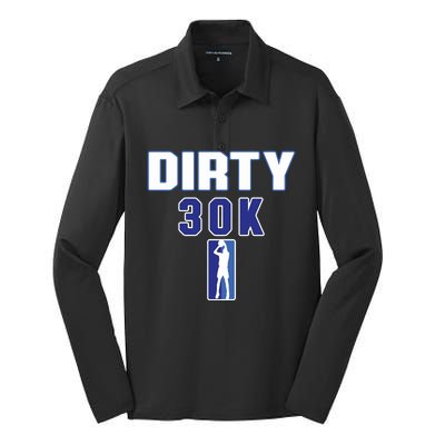 Dirk 30k Dirty 30 Basketball 30000 Points Silk Touch Performance Long Sleeve Polo