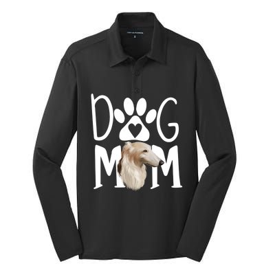 Dogs 365 Dogs 365 Borzoi Dog Mom Gift Silk Touch Performance Long Sleeve Polo