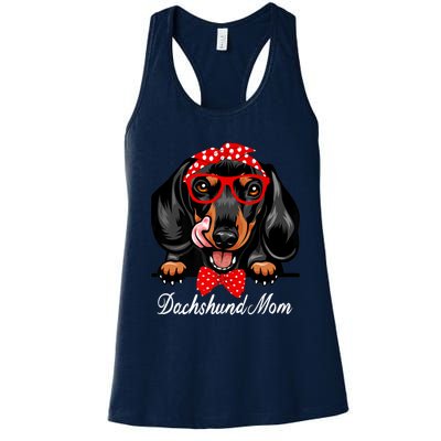 Dogs 365 Dachshund Mom Cute Dachshund Mom Dog Lover Gift Women's Racerback Tank