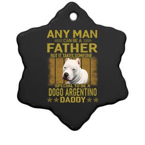 Dogs 365 Dogo Argentino Dog Daddy Dad Gift Gift Ceramic Star Ornament