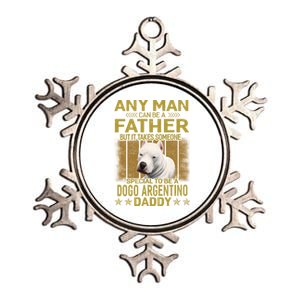 Dogs 365 Dogo Argentino Dog Daddy Dad Gift Gift Metallic Star Ornament