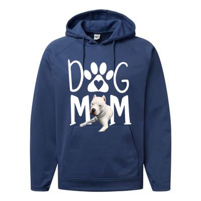 Dogs 365 Dogo Argentino Dog Mom Gift Cute Gift Performance Fleece Hoodie