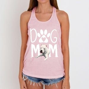 Dogs 365 Dogo Argentino Dog Mom Gift Cute Gift Women's Knotted Racerback Tank