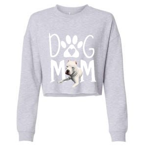 Dogs 365 Dogo Argentino Dog Mom Gift Cute Gift Cropped Pullover Crew