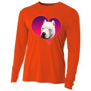 Dogs 365 Dogo Argentino Dog Pink Heart Love Gift Gift Cooling Performance Long Sleeve Crew