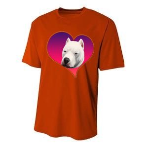 Dogs 365 Dogo Argentino Dog Pink Heart Love Gift Gift Performance Sprint T-Shirt