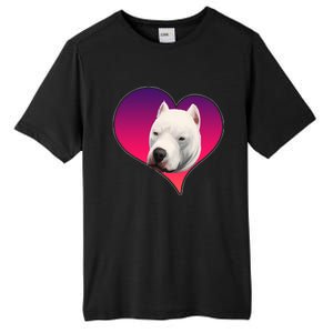 Dogs 365 Dogo Argentino Dog Pink Heart Love Gift Gift Tall Fusion ChromaSoft Performance T-Shirt