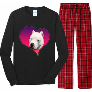 Dogs 365 Dogo Argentino Dog Pink Heart Love Gift Gift Long Sleeve Pajama Set