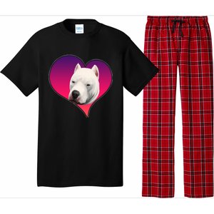 Dogs 365 Dogo Argentino Dog Pink Heart Love Gift Gift Pajama Set