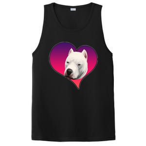 Dogs 365 Dogo Argentino Dog Pink Heart Love Gift Gift PosiCharge Competitor Tank