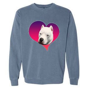 Dogs 365 Dogo Argentino Dog Pink Heart Love Gift Gift Garment-Dyed Sweatshirt