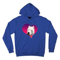 Dogs 365 Dogo Argentino Dog Pink Heart Love Gift Gift Hoodie