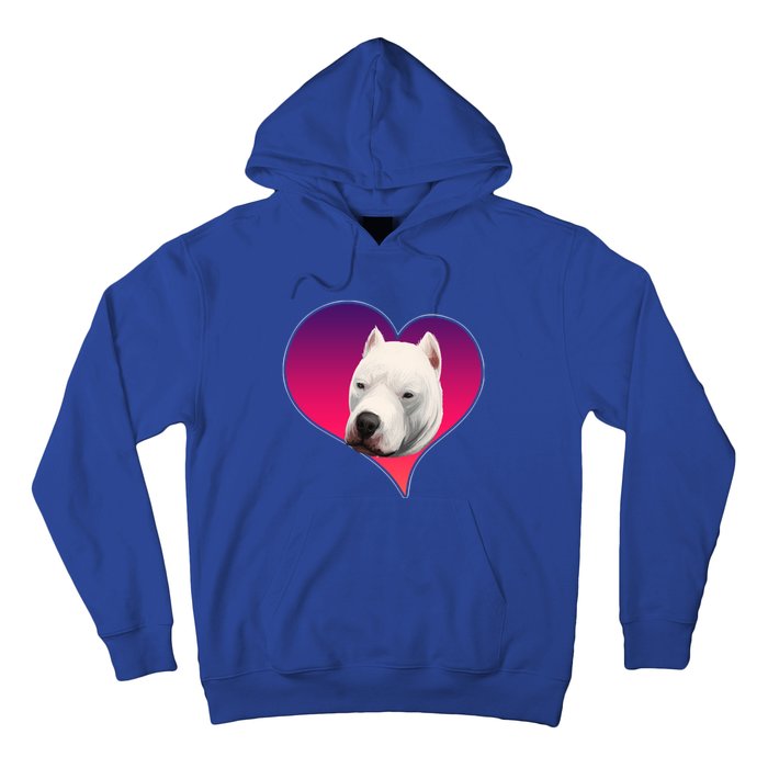 Dogs 365 Dogo Argentino Dog Pink Heart Love Gift Gift Hoodie