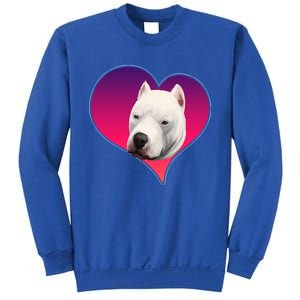 Dogs 365 Dogo Argentino Dog Pink Heart Love Gift Gift Sweatshirt