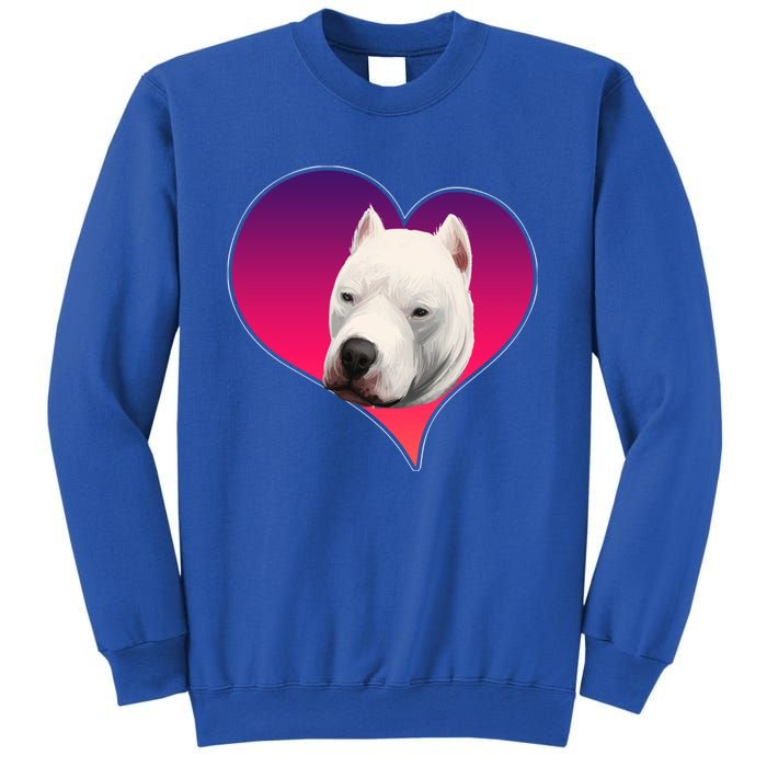 Dogs 365 Dogo Argentino Dog Pink Heart Love Gift Gift Sweatshirt