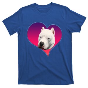 Dogs 365 Dogo Argentino Dog Pink Heart Love Gift Gift T-Shirt