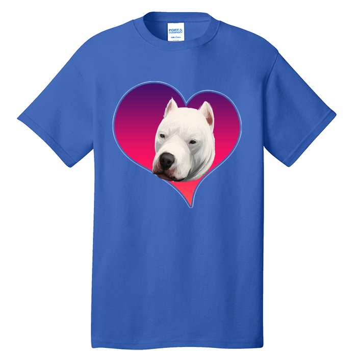 Dogs 365 Dogo Argentino Dog Pink Heart Love Gift Gift Tall T-Shirt